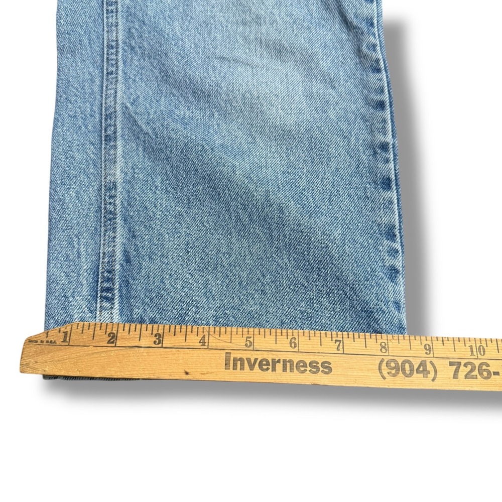 Vintage Tommy Hilfiger Mens Size 32x23 Light Wash Wide Leg Denim Jeans - Picture 8 of 11